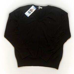 NWT Calvin Klein Black V-Neck Sweater sz L